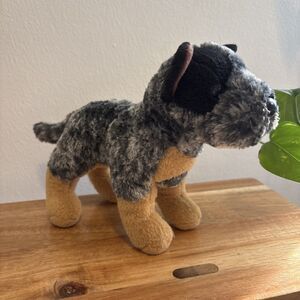 Douglas Clanger Australian Cattle Dog Plush Stuffed Animal Gray Brown Puppy 6"